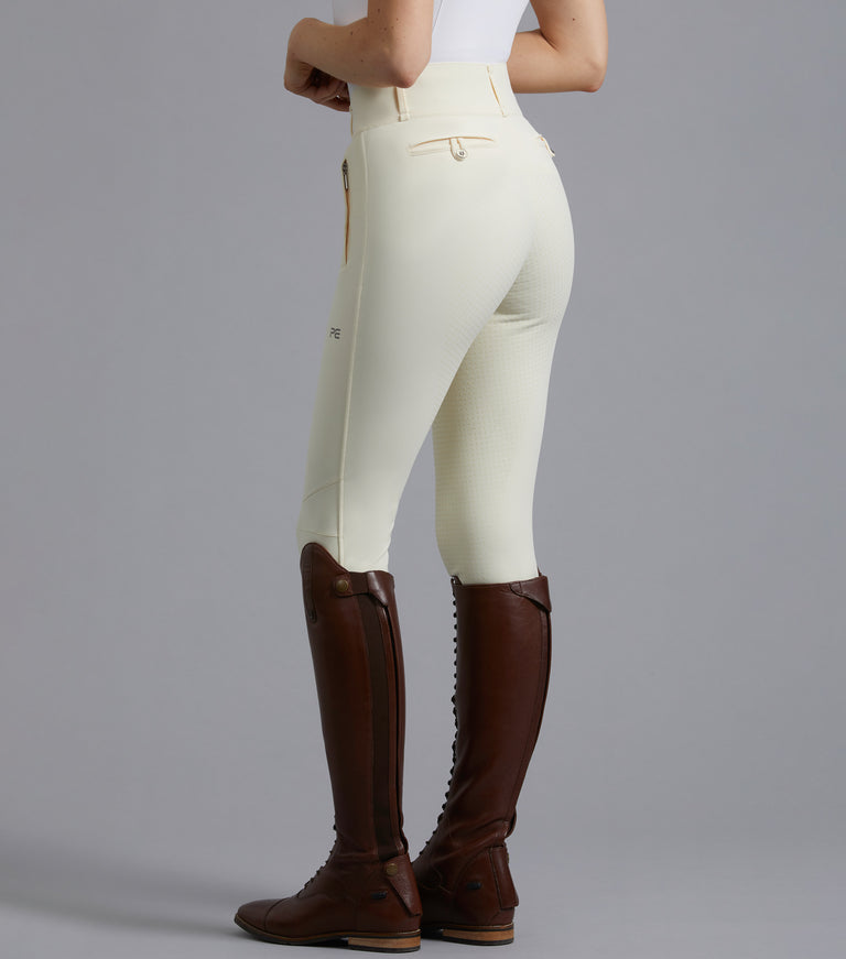 Premier Equine Aradina Ladies Full Seat Gel Competition Riding Breeches - Vanilla