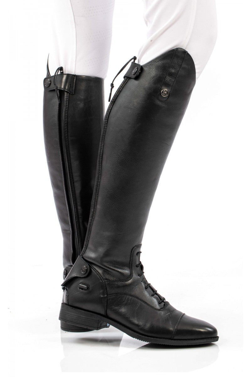 Brogini Como Long Laced Leather Riding Boots (Black)