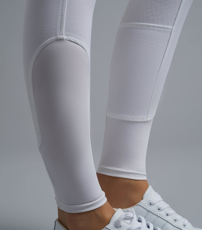 Premier Equine Delta Ladies Full Seat Gel Riding Breeches - white