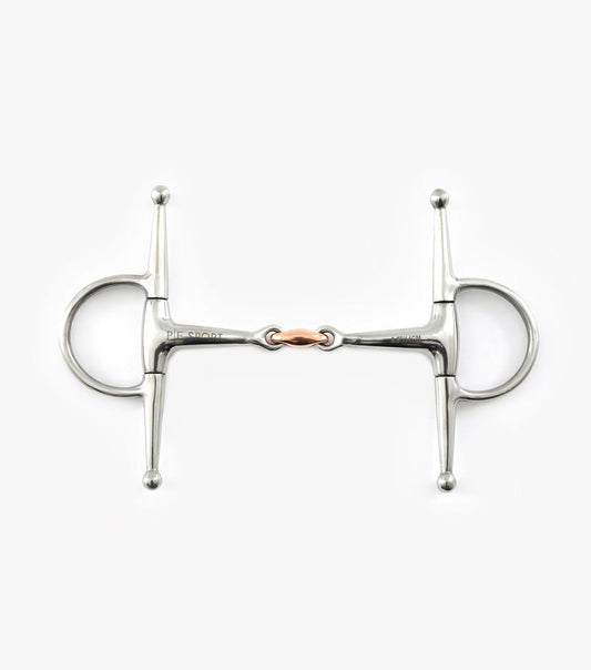 Premier Equine Full Cheek Snaffle with Copper lozenge