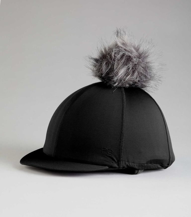 Premier Equine Hat Silk (helmet / hat cover) with detachable Faux Fur Pom Pom