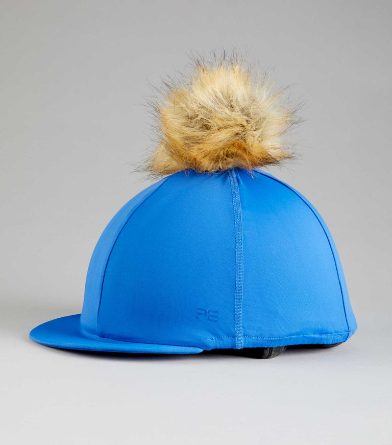 Premier Equine Hat Silk (helmet / hat cover) with detachable Faux Fur Pom Pom