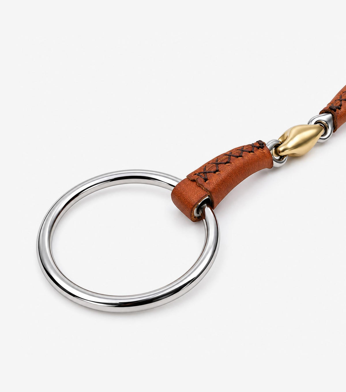 Premier Equine Leather Mouth Loose Ring with Aurion Lozenge