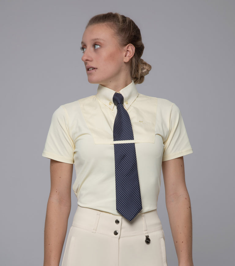 Premier Equine Luciana Ladies Short Sleeve Tie Shirt (white)