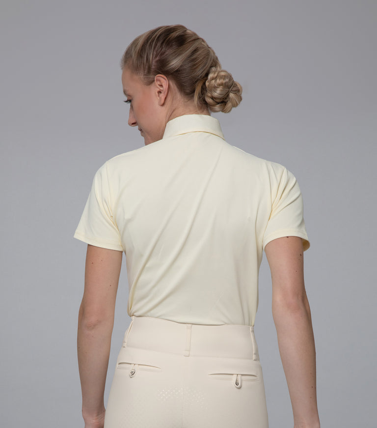 Premier Equine Luciana Ladies Short Sleeve Tie Shirt (white)