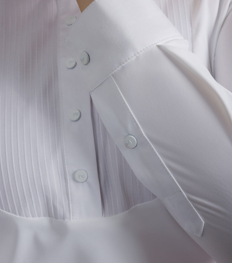 Premier Equine Navarra Long Sleeve Competition Shirt - White