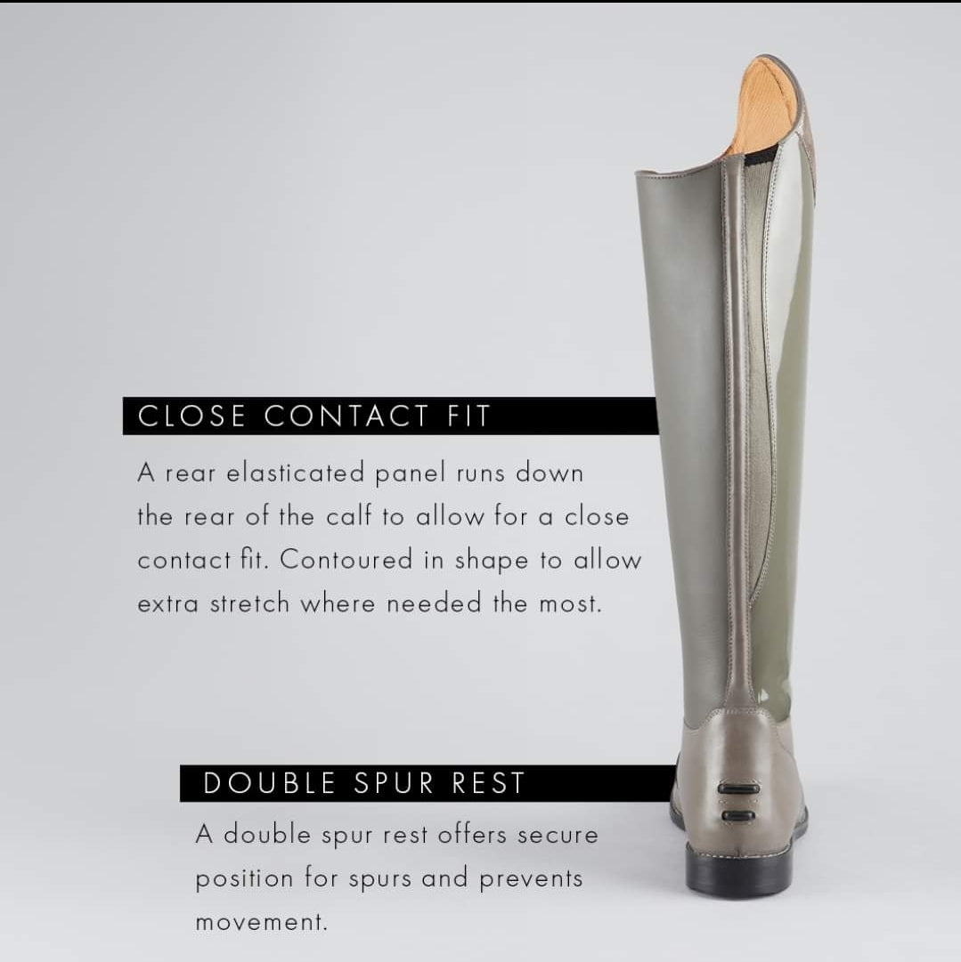 Premier Equine Levade Ladies Leather Dressage Riding Boot (Grey)