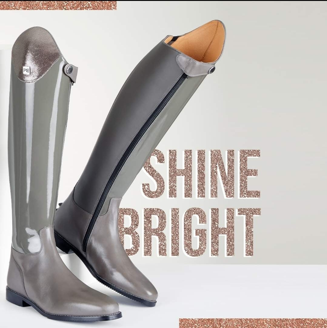 Premier Equine Levade Ladies Leather Dressage Riding Boot (Grey)