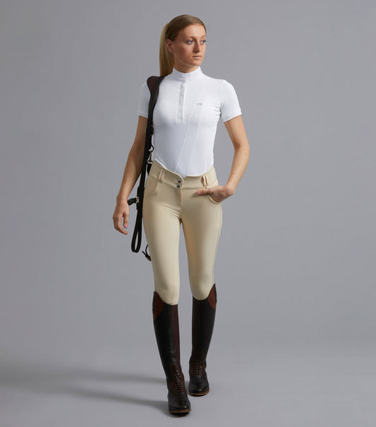 Premier Equine Sophia Ladies Full Seat High Waist Riding Breeches, high waisted - Vanilla