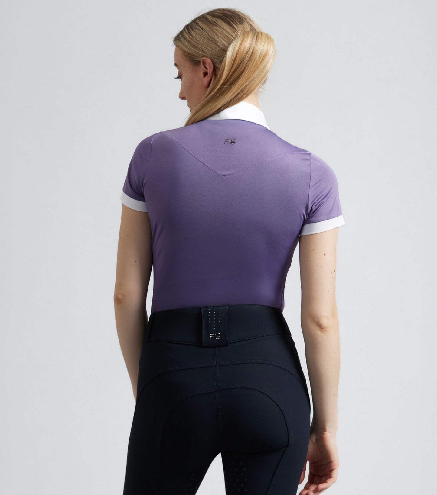 Description:alani short sleeved riding top_Colour:Amethyst_Position:2
