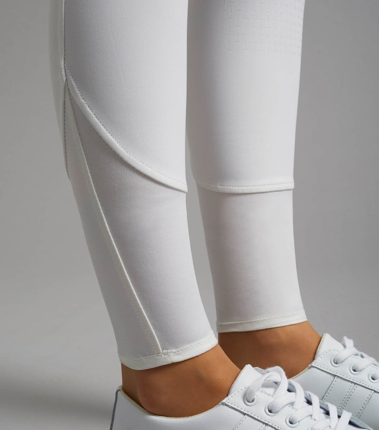 Premier Equine Aradina Ladies Full Seat Gel Competition Riding Breeches - white
