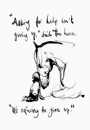 The 'boy, the fox and the horse' inspirational canvas art - 'Asking for help'