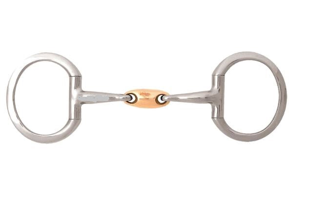 Premier Equine Eggbutt Snaffle with Copper Lozenge