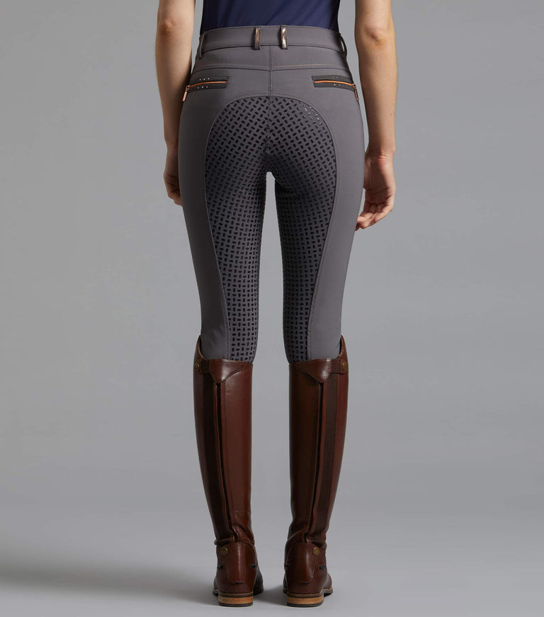 Premier Equine Milliania Ladies Full Seat Gel Riding Breeches - anthracite (grey)