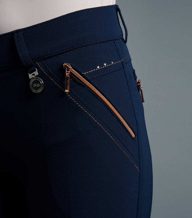 Premier Equine Milliania Ladies Full Seat Gel Riding Breeches - Navy