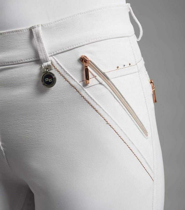 Premier Equine Milliania Ladies Full Seat Gel Riding Breeches - white