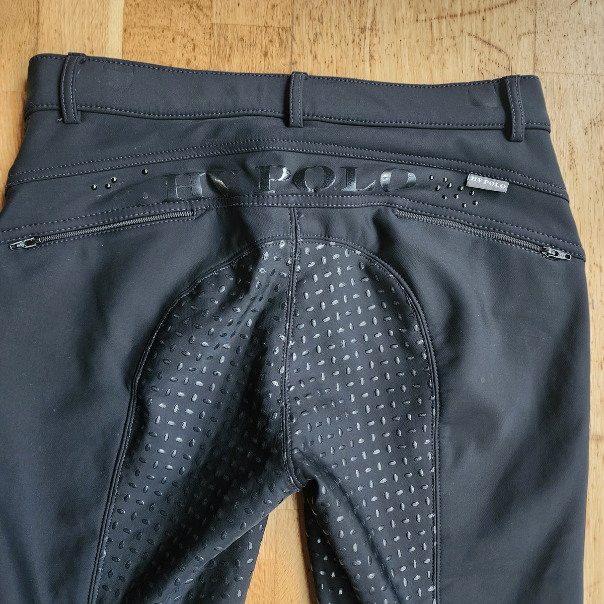 HV Polo black breeches, ladies size UK 10, pre-loved