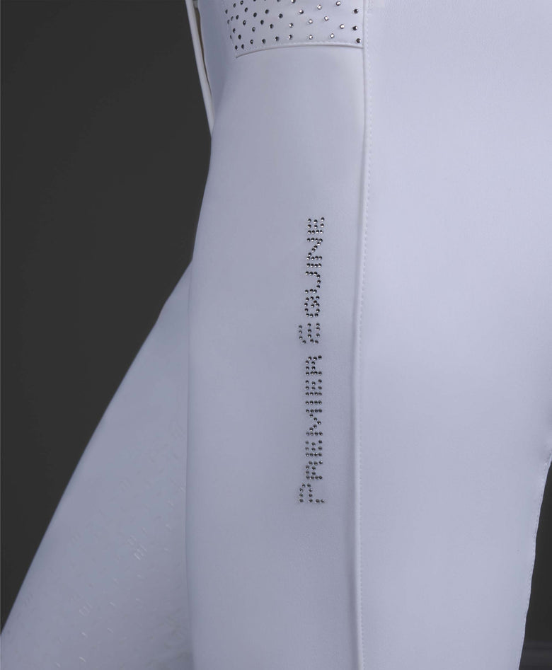 Premier Equine Torino II Women's Gel Full Seat Riding Breeches - White (High Rise)