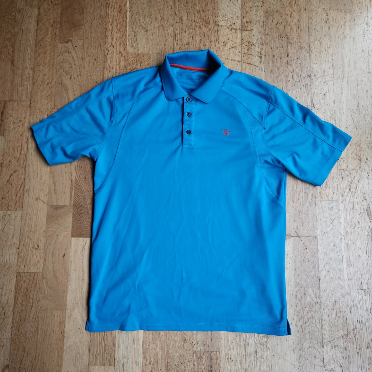Ariat mens casual blue polo riding shirt