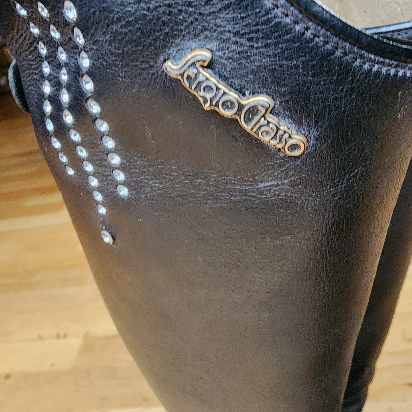 Sergio Grasso long leather riding boots. Size 40