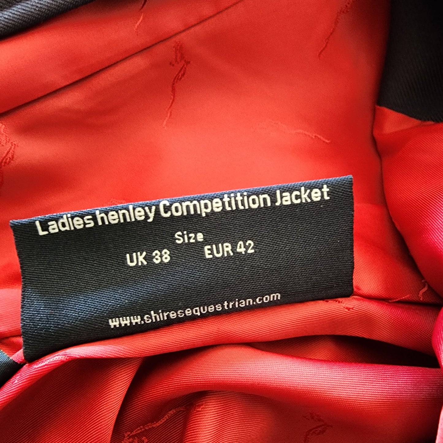 Shires navy and red show jacket, ladies 14
