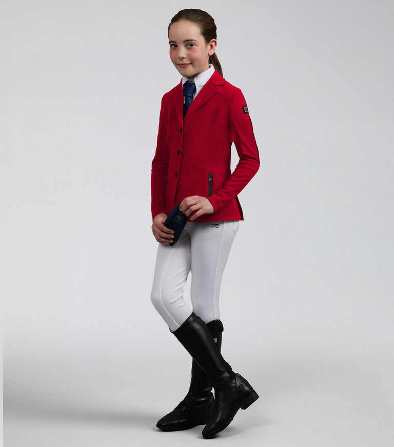 Premier Equine Evinco Girls Competition Jacket - London Red