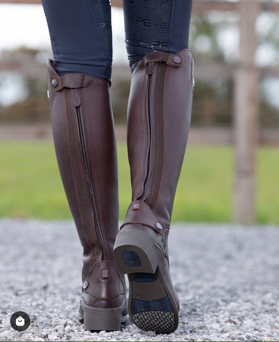 Premier Equine Vallardi Ladies Leather Field Tall Riding Boot - Brown