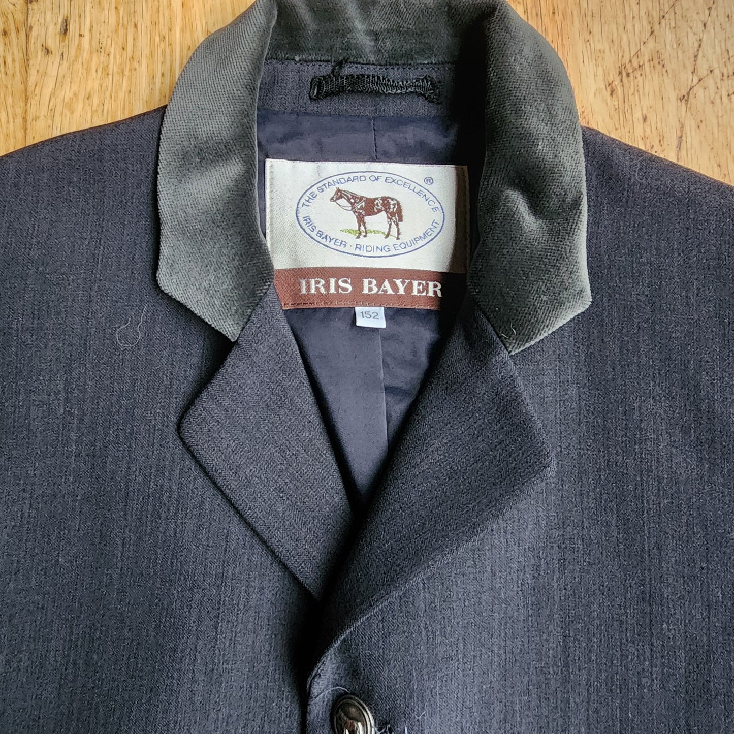 Irish Bayer boys grey wool show jacket (boys size 152 /age 12)