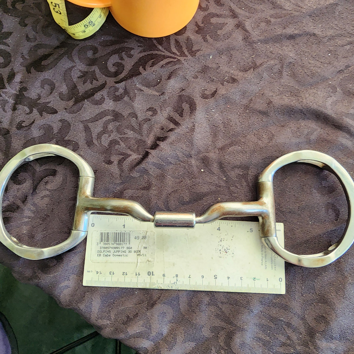 Myler eggbutt bit with hooks 5" pre loved