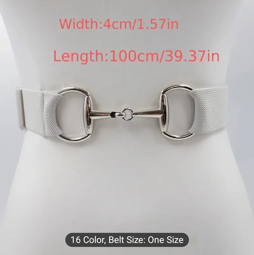 ETS Elastic Belt with Metal Snaffle Buckle