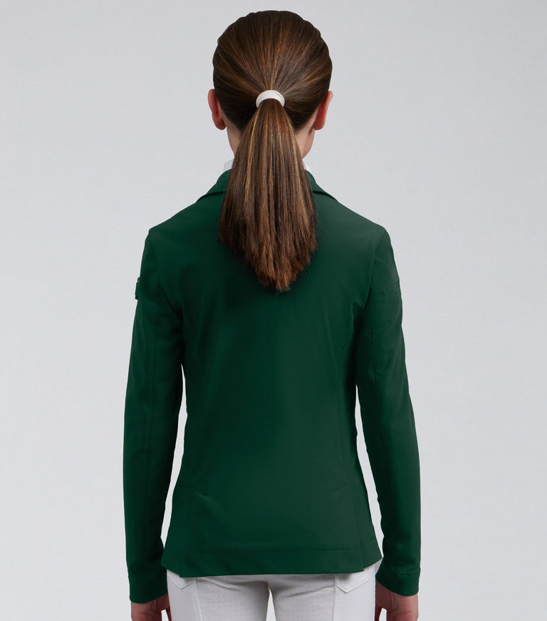 Premier Equine Evinco Girls Competition Jacket - Alpine Green