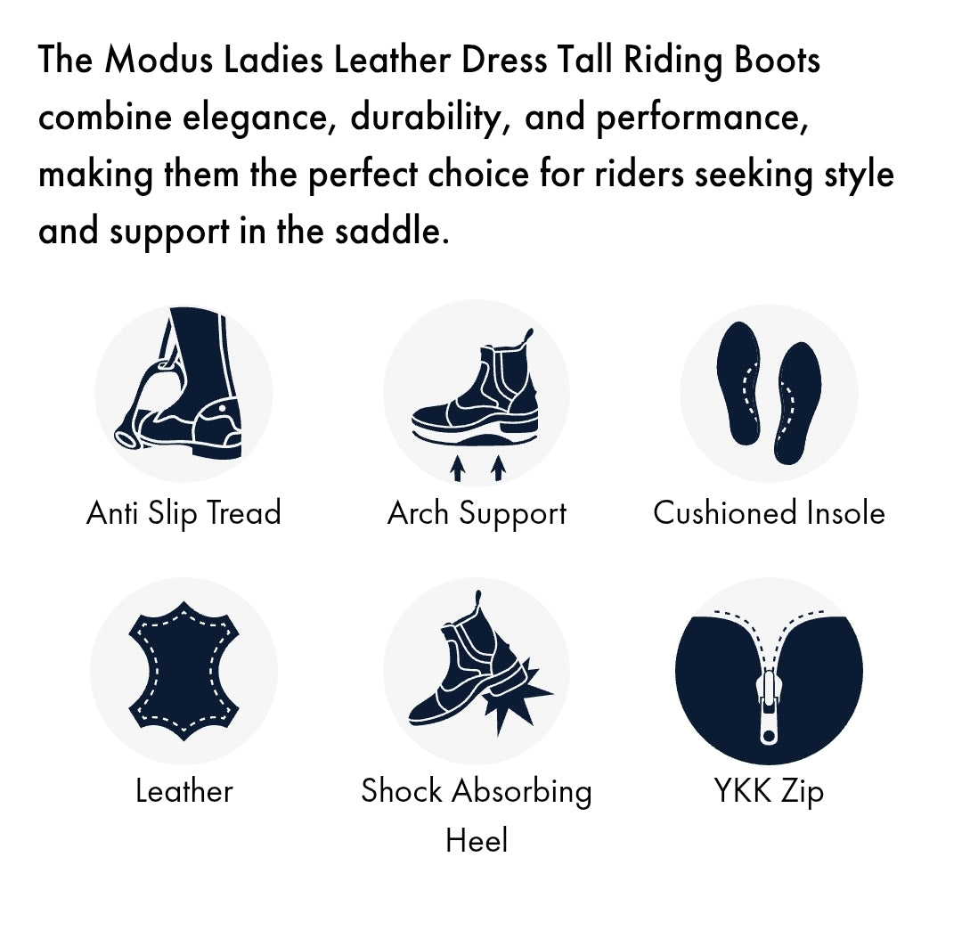 Premier Equine Modus Womens Leather Long Riding Boots