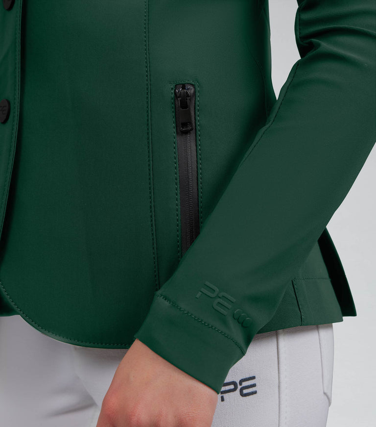 Premier Equine Evinco Girls Competition Jacket - Alpine Green