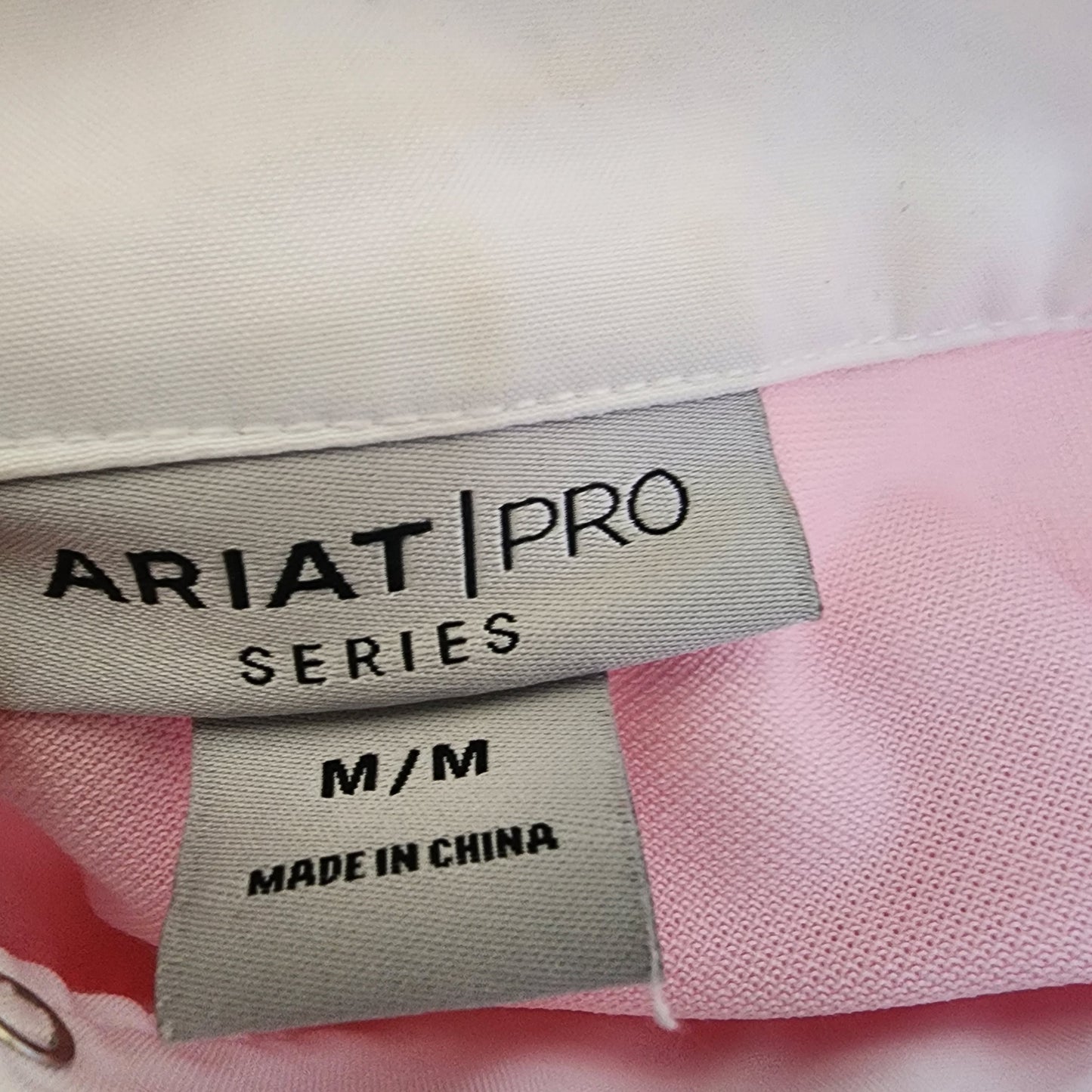 Ariat Pro Series show shirt, size M, light pink, pre-loved