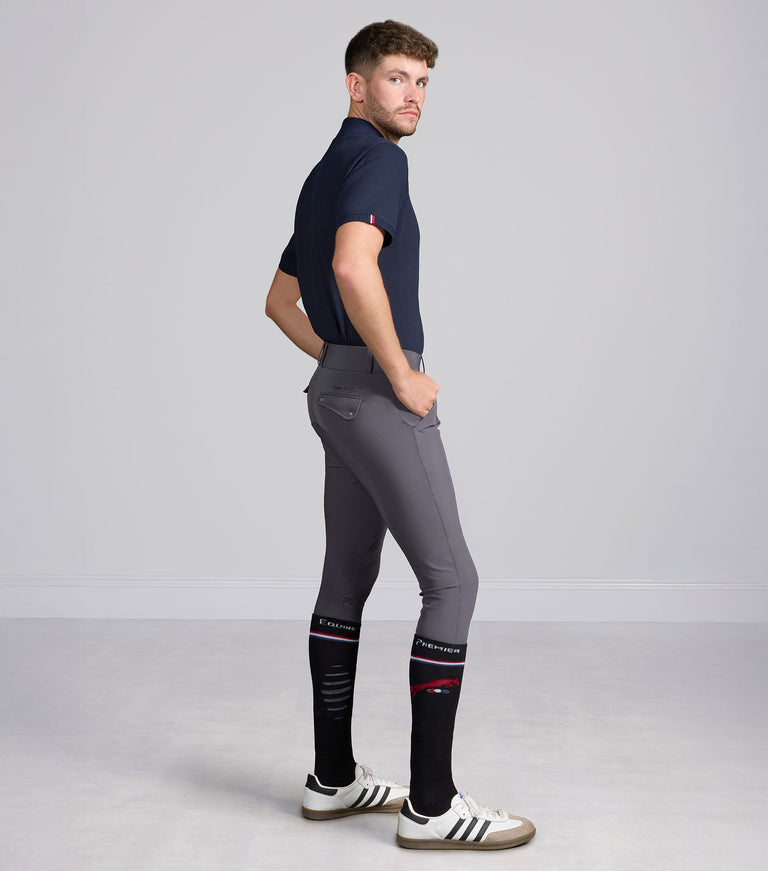 Premier Equine Ludis Men's Gel Knee Riding Breeches - white