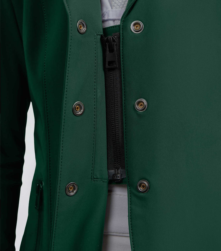 Premier Equine Evinco Girls Competition Jacket - Alpine Green