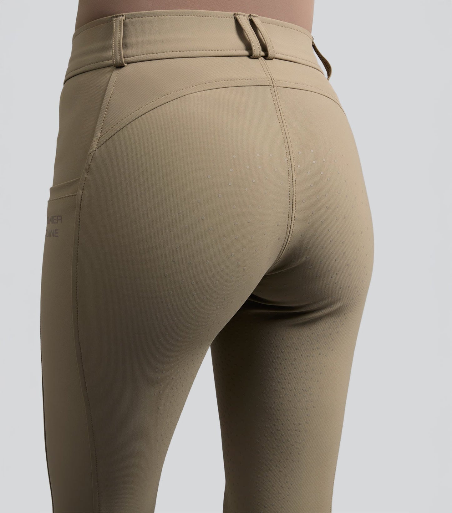 Description:Salento Ladies Full Seat Riding Breeches_Colour:Timberwolf_Position:2