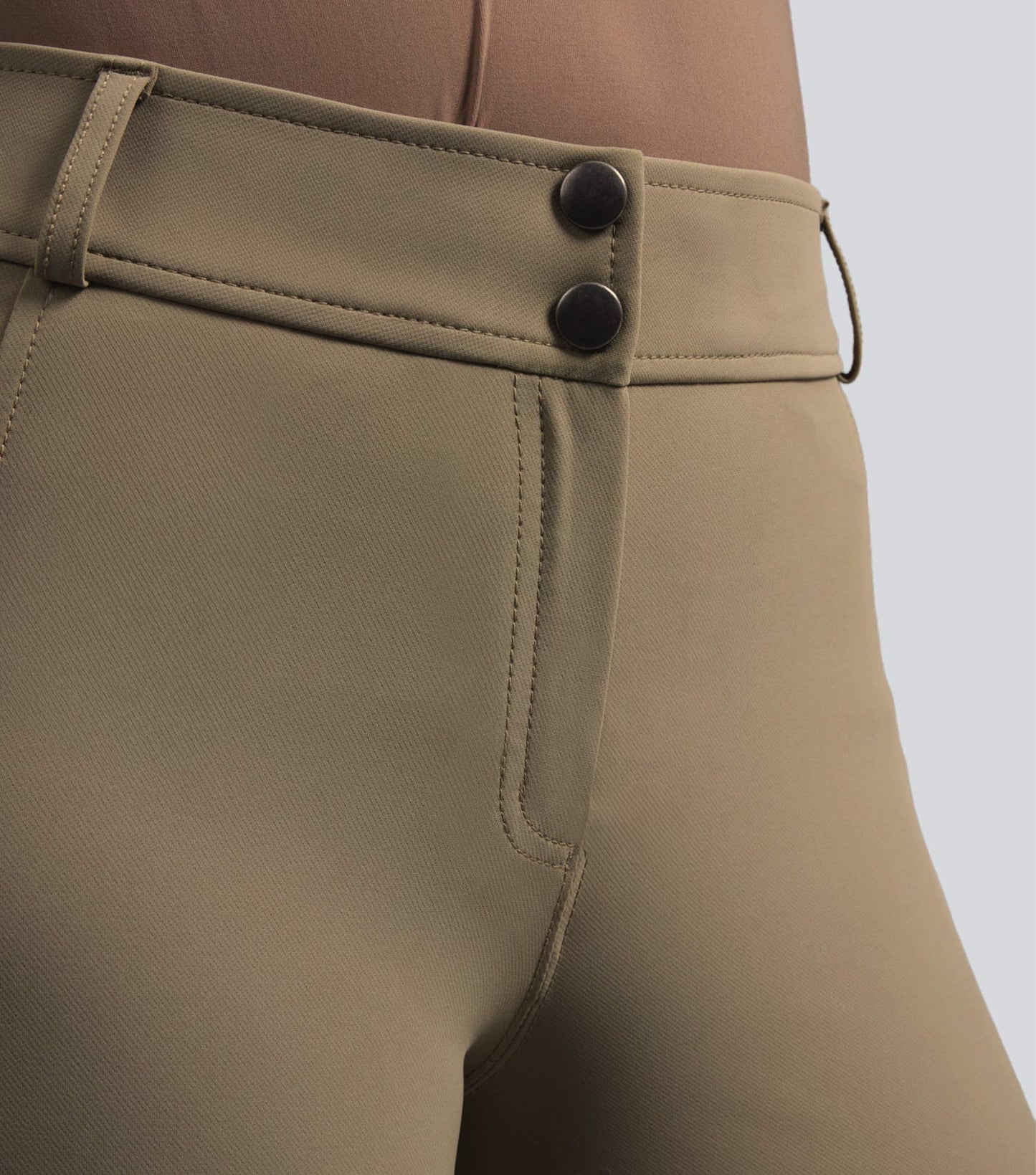 Description:Salento Ladies Full Seat Riding Breeches_Colour:Timberwolf_Position:3