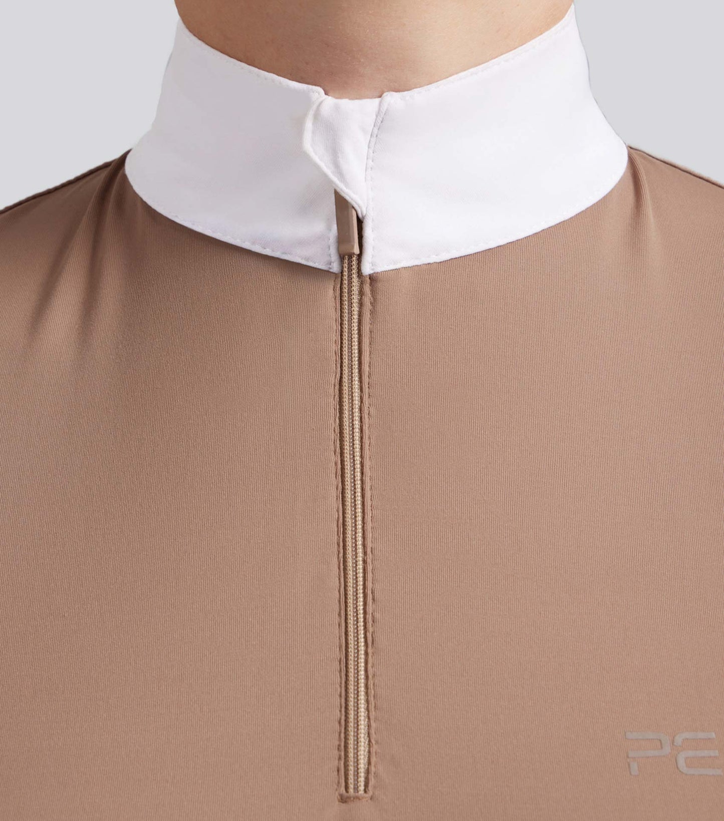 Description:Salento Ladies Long Sleeve Riding Top_Colour:Fossil_Position:4