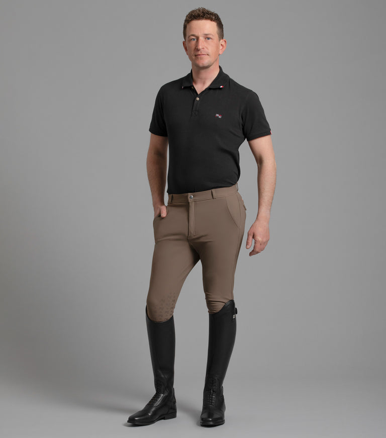 Premier Equine Santino Men's Gel Knee Riding Breeches (white, navy, walnut)