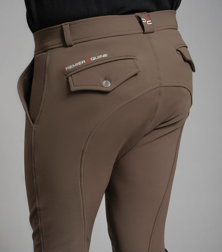 Premier Equine Santino Men's Gel Knee Riding Breeches (white, navy, walnut)