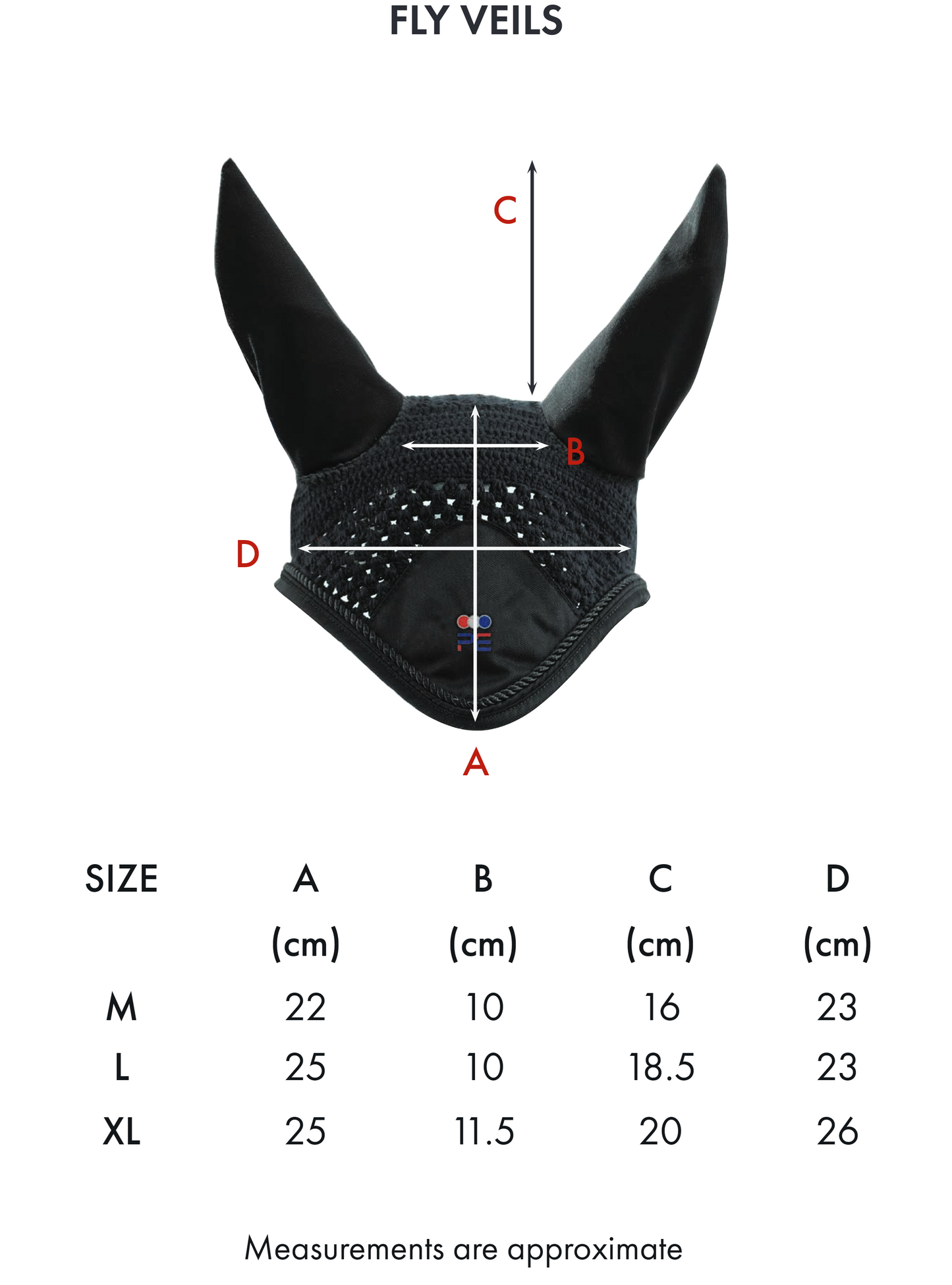 Premier Equine Salto Fly Veil / Ear Bonnet