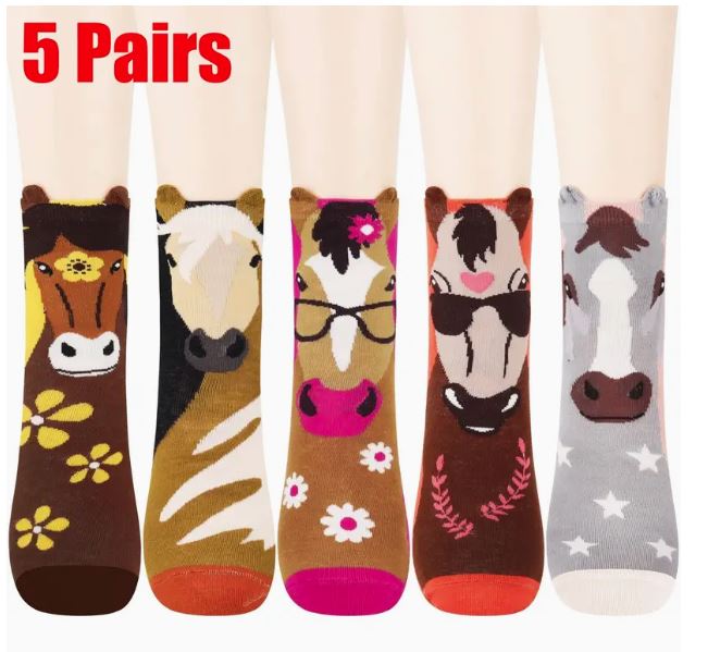 Horse Patterned socks - 5 pairs
