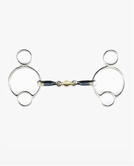 Premier Equine Blue Sweet Iron Universal Bit with Brass Alloy Lozenge