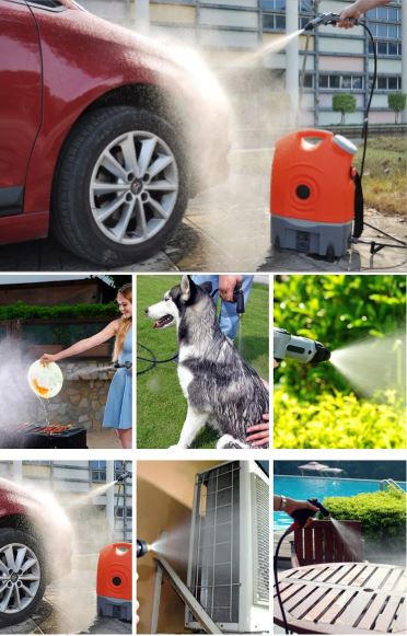 ETS Portable Battery Powered Cordless Horse and Float/Truck Washer / Water Cleaner - holds 17 litres