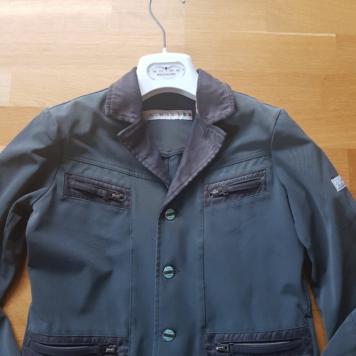 Animo boys grey show jacket (boys size / age 12) - Robyn's Tack Room