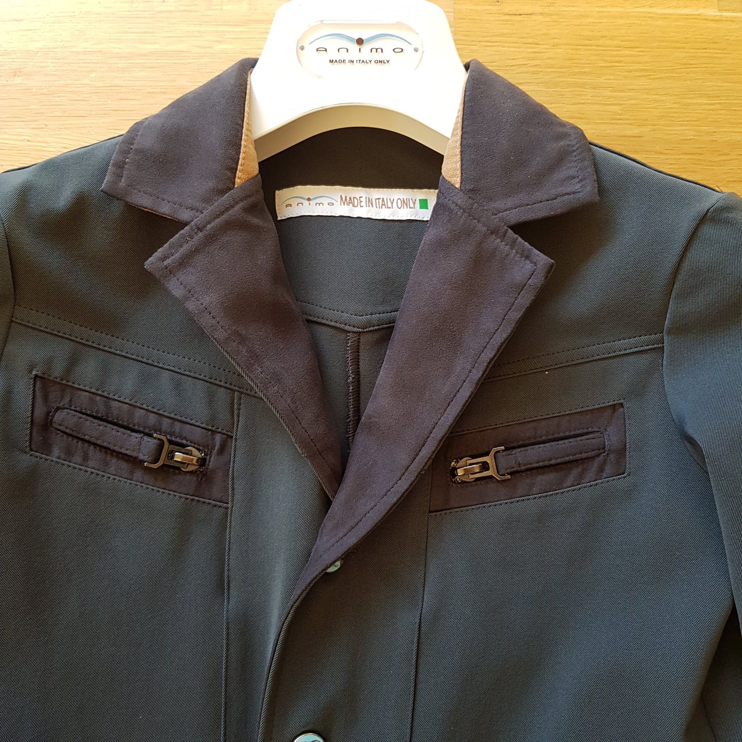 Animo boys grey show jacket (boys size / age 10) - Robyn's Tack Room