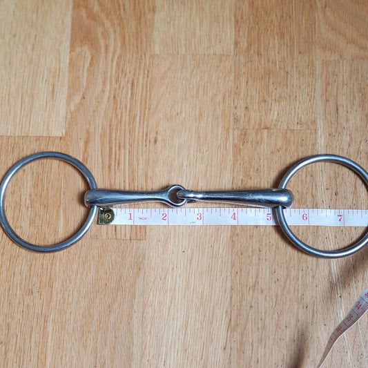 Stainless Steel single jointed loose ring snaffle bit - Robyn's Tack Room 