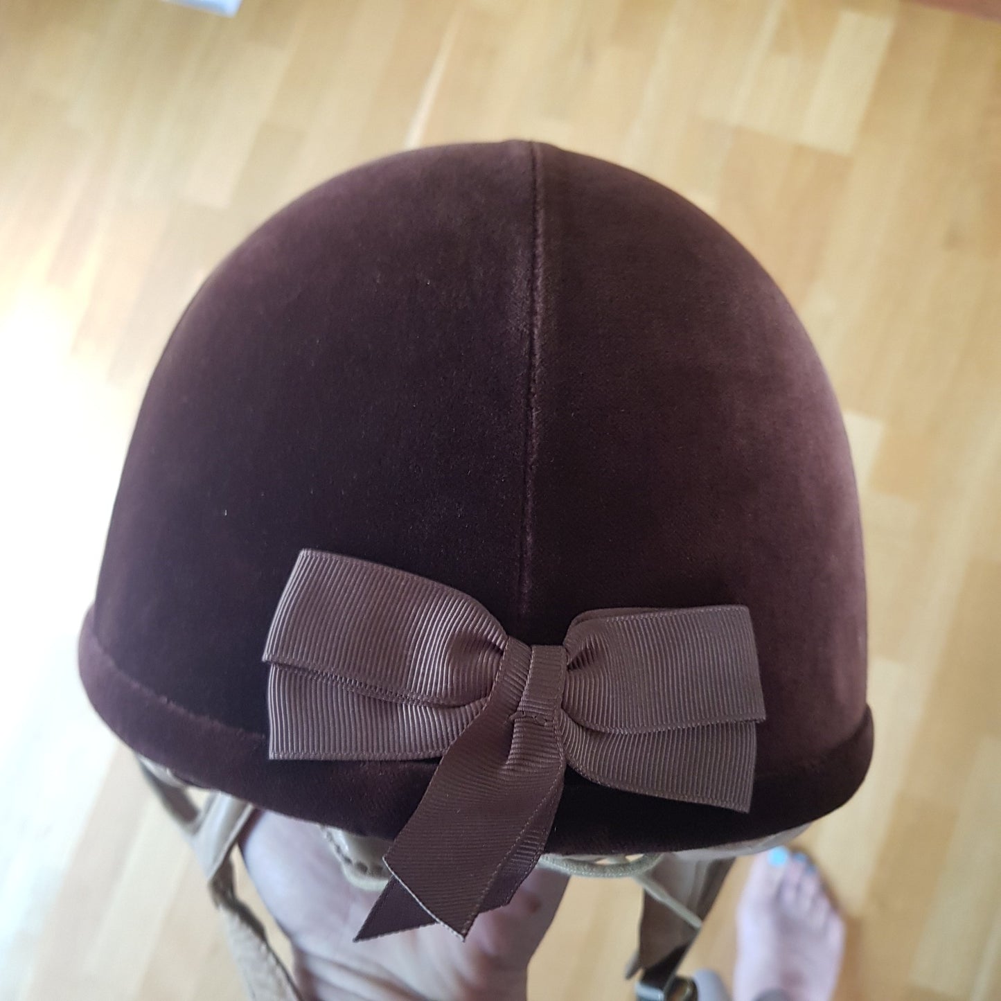 Charles Owen brown velvet Fian helmet, size 59 - Robyn's Tack Room