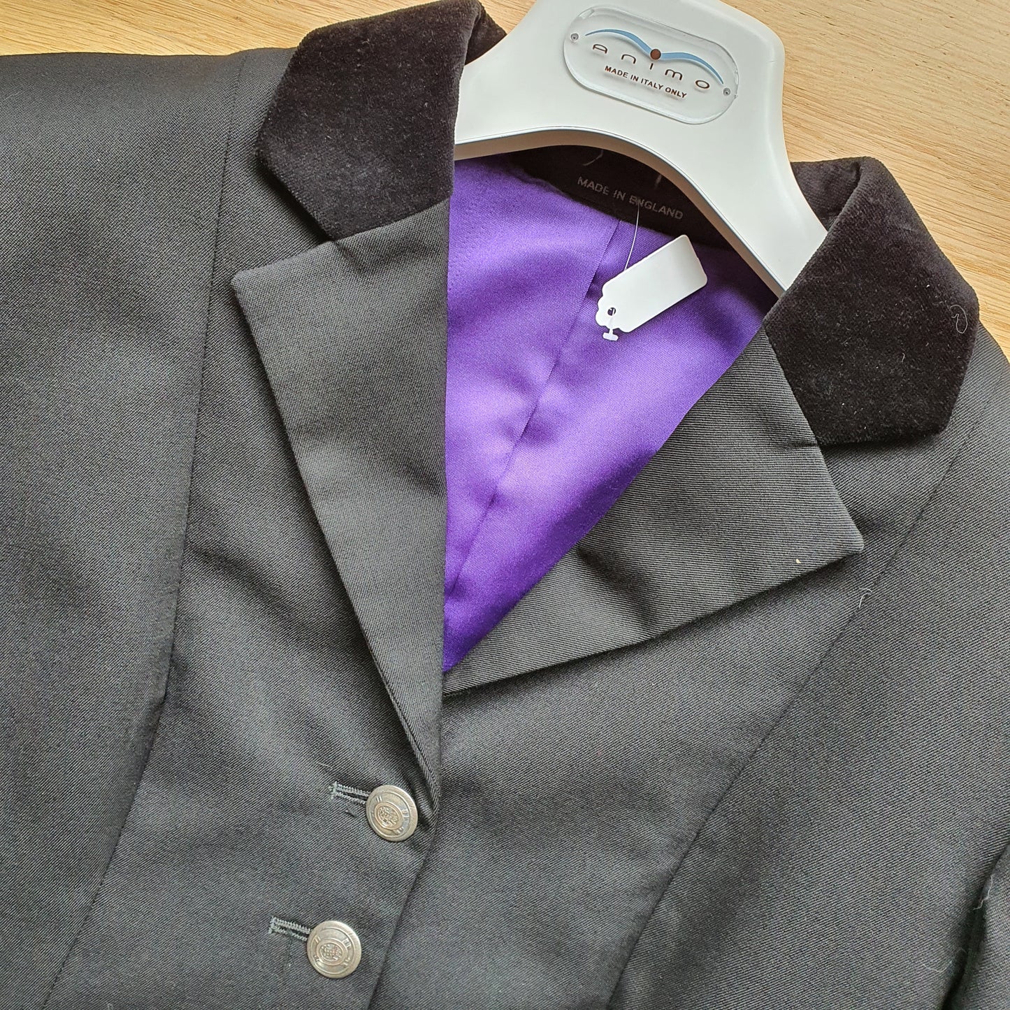 Mears Pytchley black cutaway show jacket ladies size 10